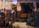 Sir Lawrence Alma-tadema Canvas Paintings - The Flower Market
